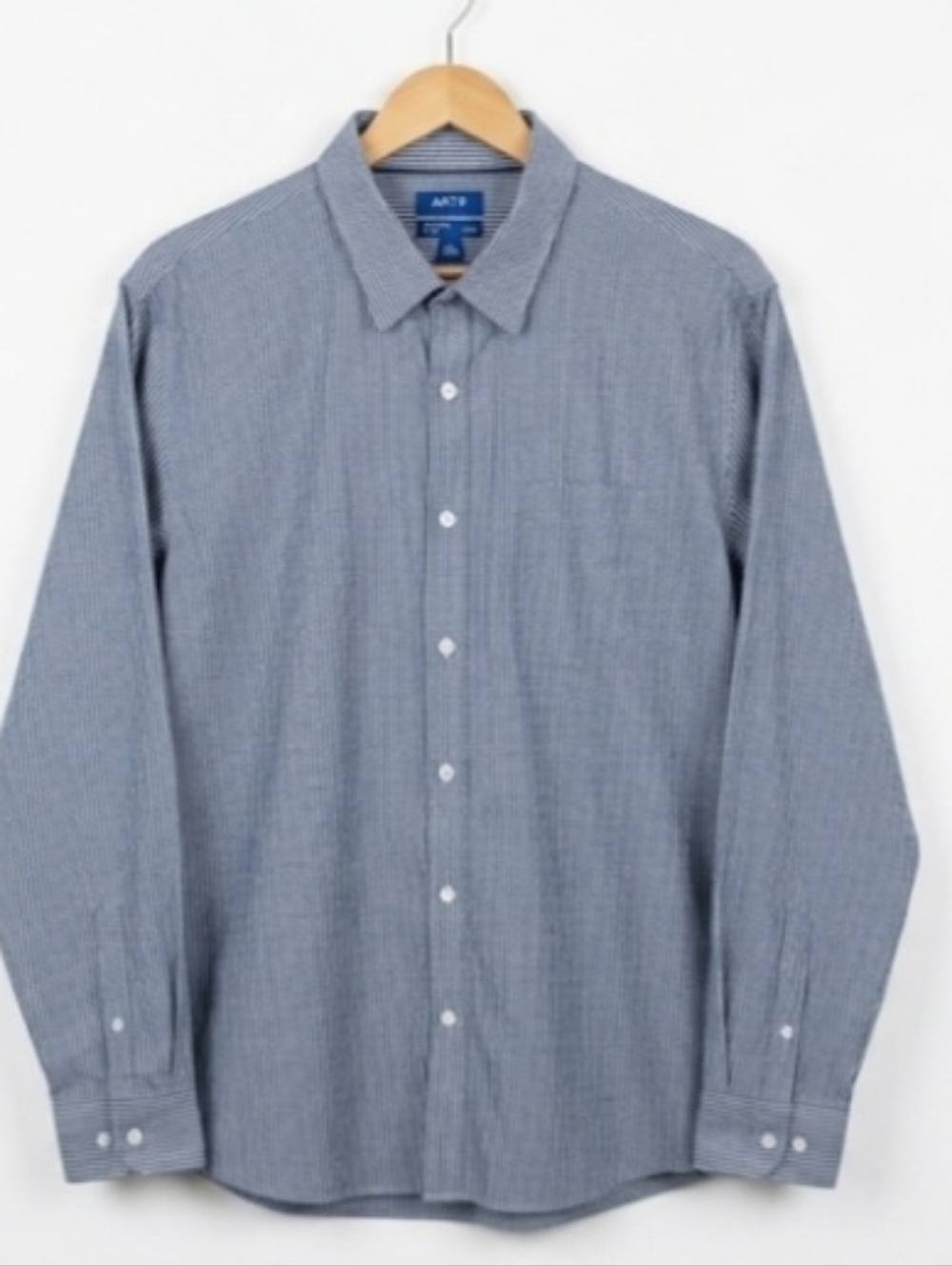 Apt. 9 Men's Gray-Blue Pinstripe Dress Shirt